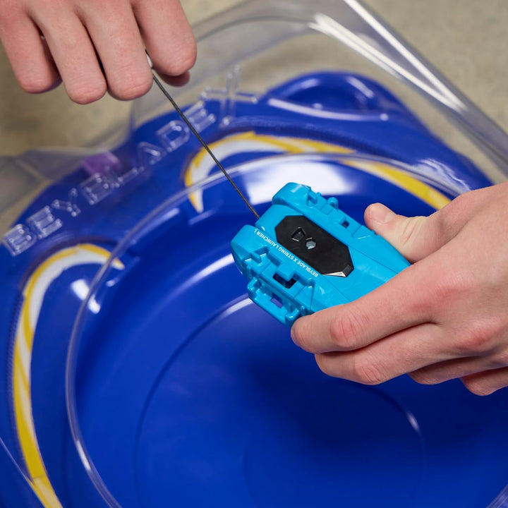 Beyblade X Cobalt Dragoon 2-60C Deluxe Left-Spin String Launcher Set