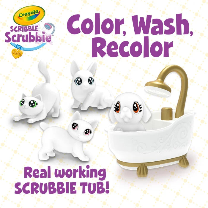 Crayola Scribble Scrubbie Pets Purple Tub Playset