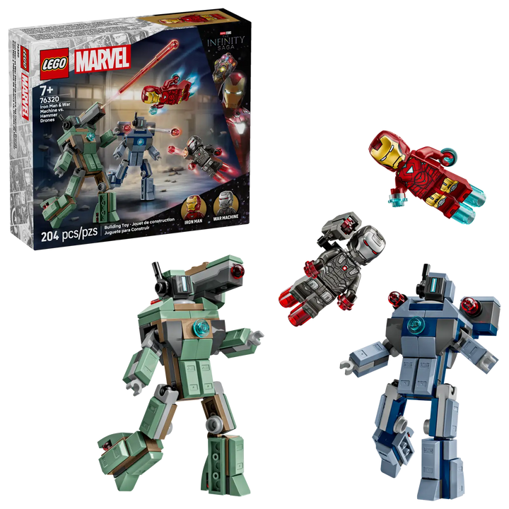 LEGO Marvel Iron Man & War Machine vs. Hammer Drones (76320)