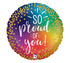 18" So Proud of You ! Rainbow Mylar Balloon