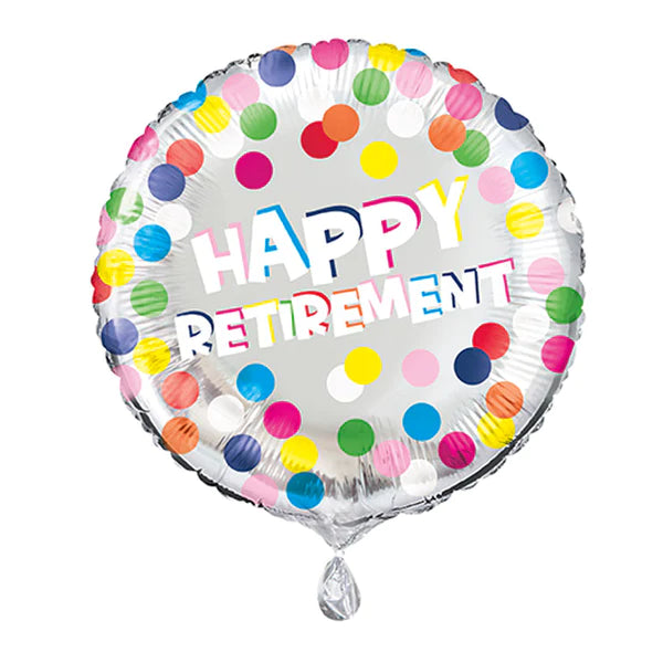 18" Happy Retirement Mylar Balloon