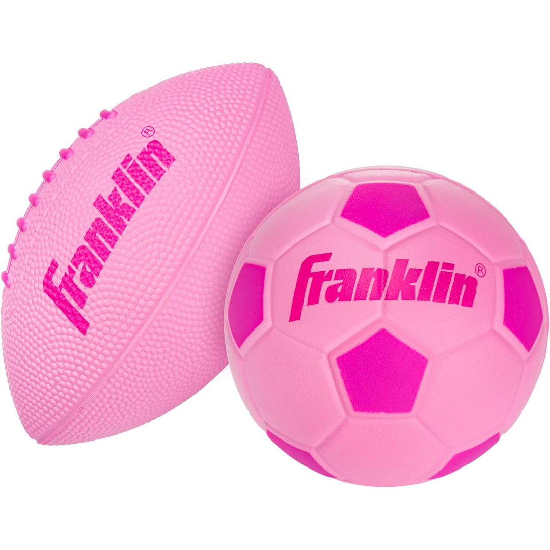 Franklin PROBRITE Foam Balls 2 Pk Mini Football & Mini Soccer