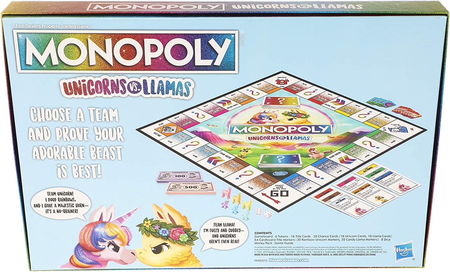Monopoly: Unicorns vs. Llamas