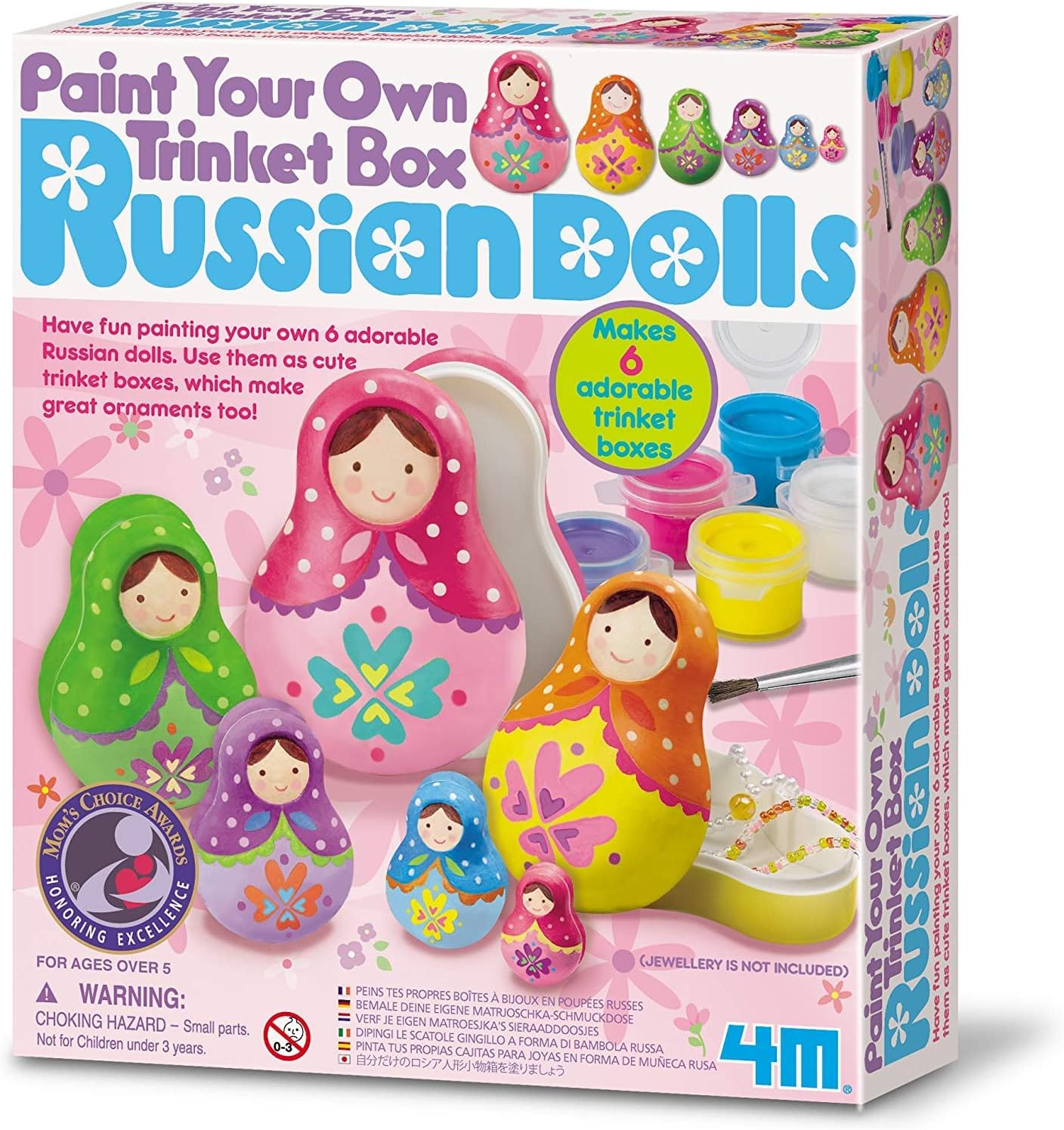 4M Paint Your Own Russian Doll Trinket Box