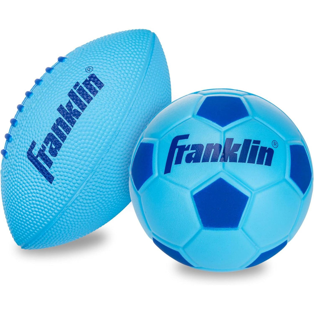 Franklin PROBRITE Foam Balls 2 Pk Mini Football & Mini Soccer