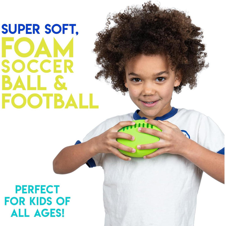 Franklin PROBRITE Foam Balls 2 Pk Mini Football & Mini Soccer