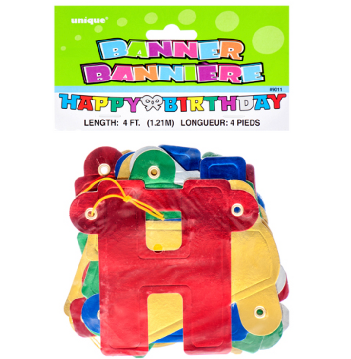 4 Ft Happy Birthday Banner