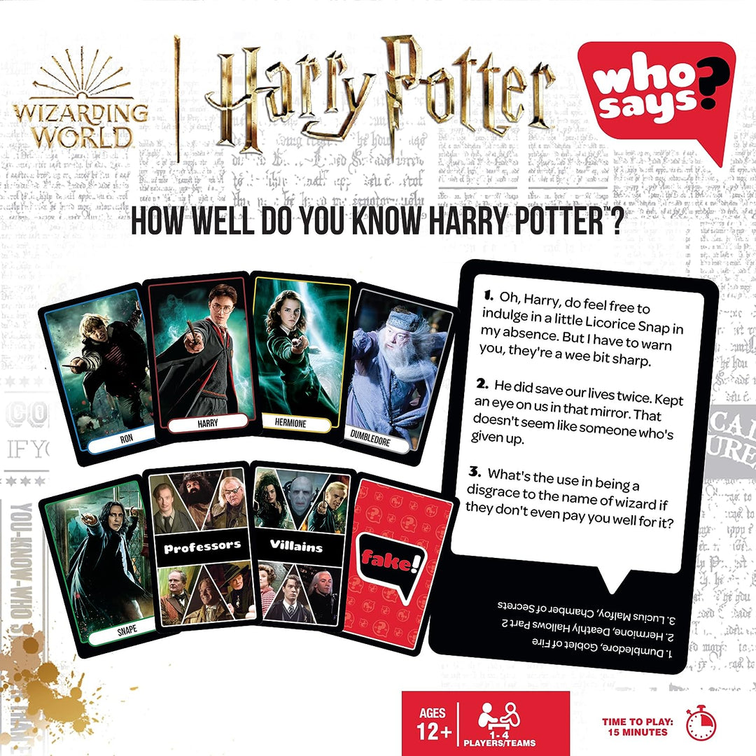 Who Says? Card Game Harry Potter Edition