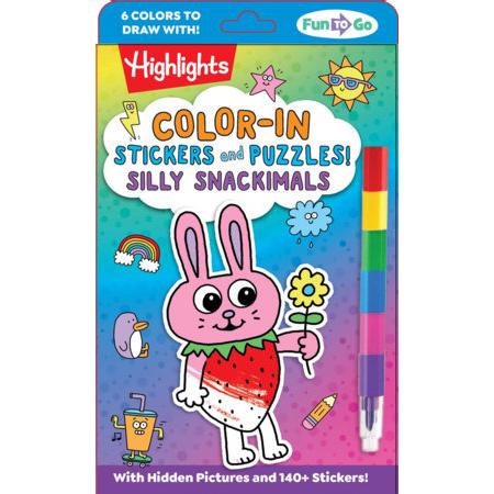 Color-In Stickers and Puzzles! Silly Snackimals