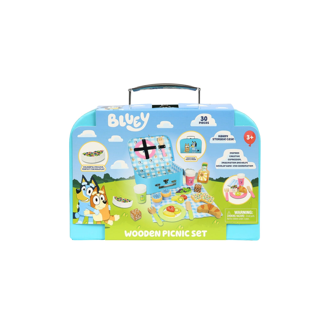 Bluey – Picnic Basket Set – 30 Piece Wooden