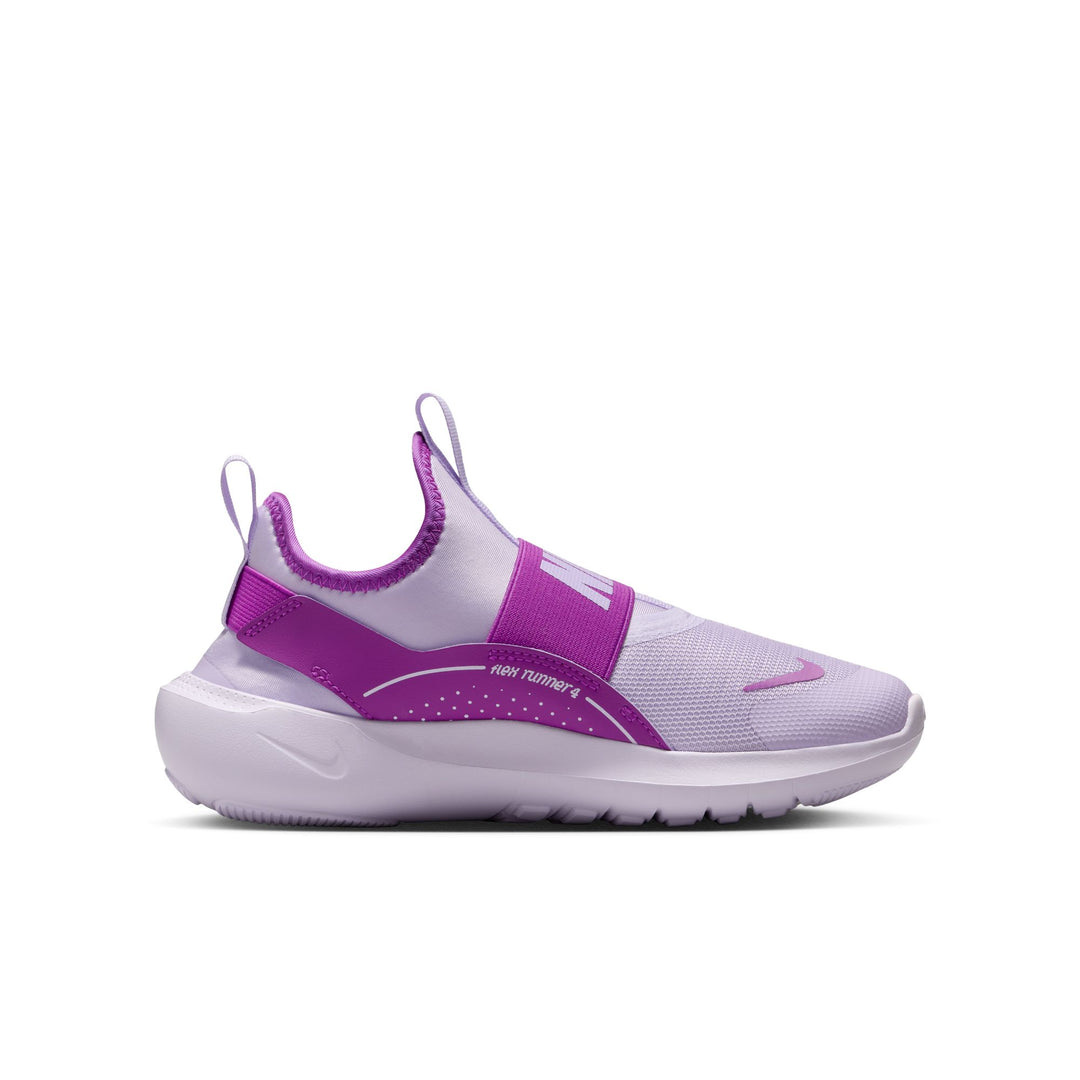 Purple and white sneaker on a white background