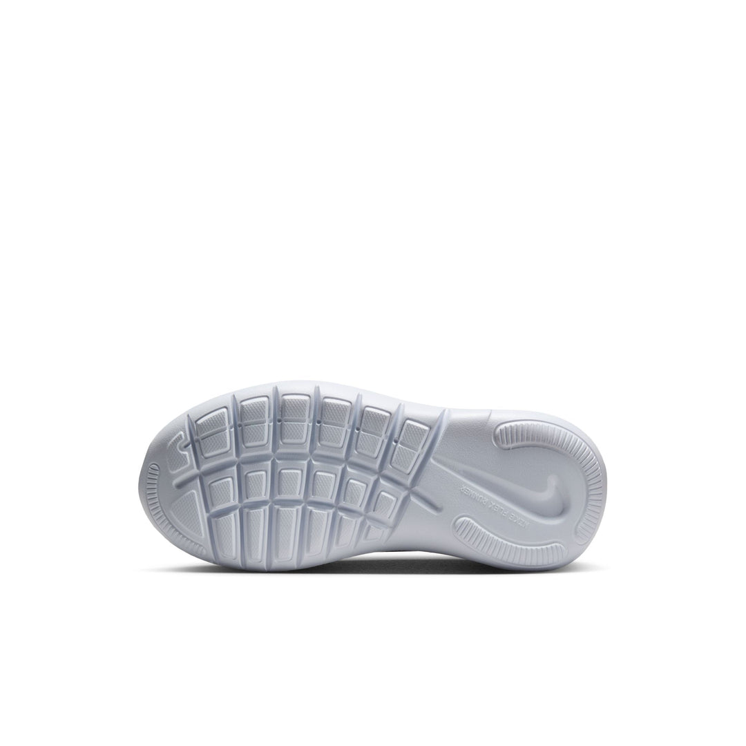 White athletic shoe sole on a white background