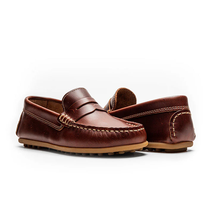 Childrenchic Alex Penny Loafers – Brown Leather