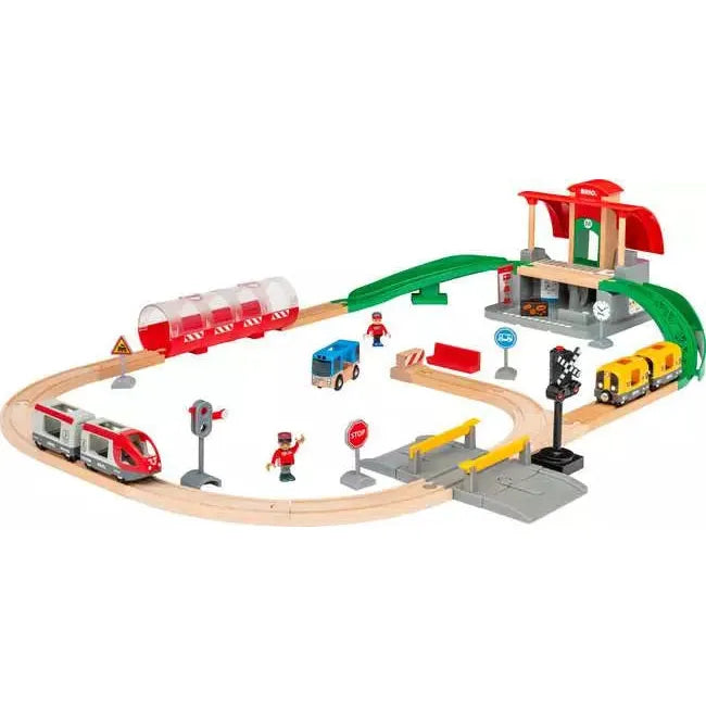BRIO Central Station Set 33989 (37 Piece Wooden Train Set)