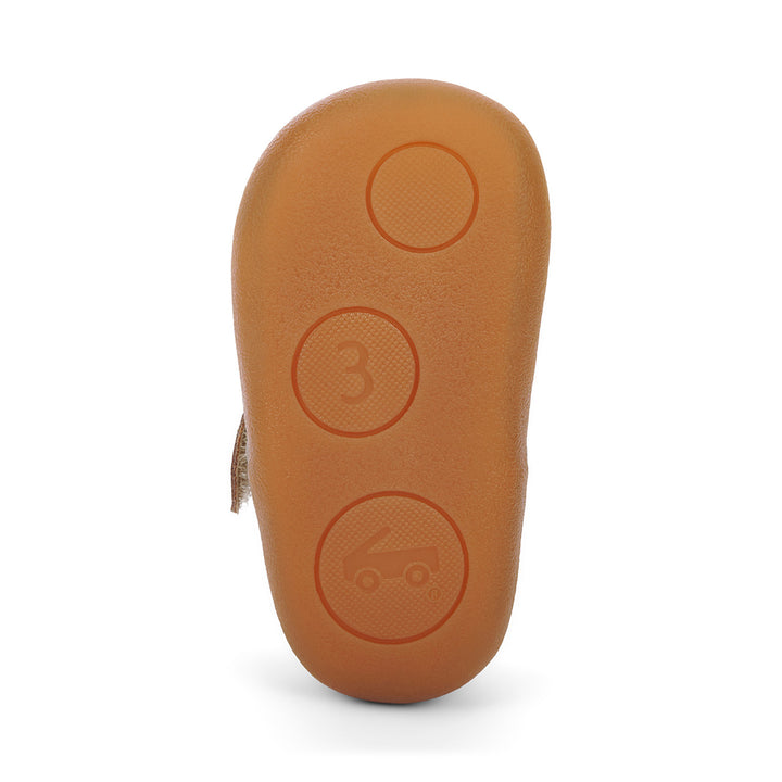 See Kai Run Bianca Mini First Walker Mary Jane Baby Dress Shoe (Black Patent & Gold)