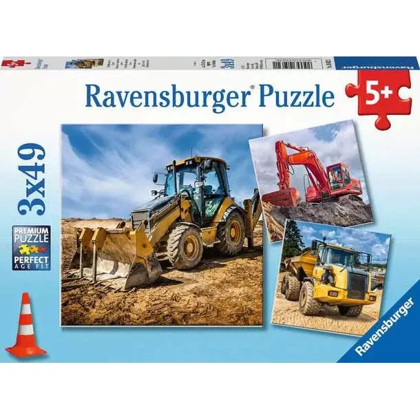 Diggers at Work 3 Puzzle Set (49 Piece Each)