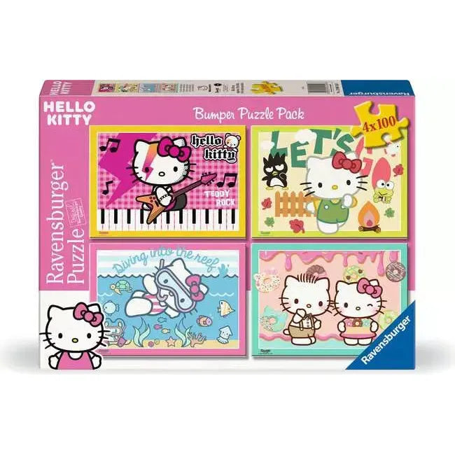 Hello Kitty Bumper Puzzle Pack (4 x 100 Piece)