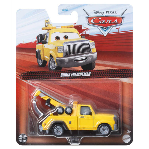 Toy truck in packaging with branding and character details.