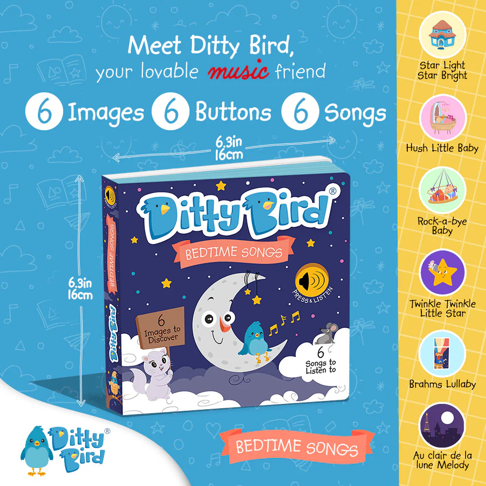 Ditty Bird - Bedtime Songs - Musical Books for Toddlers