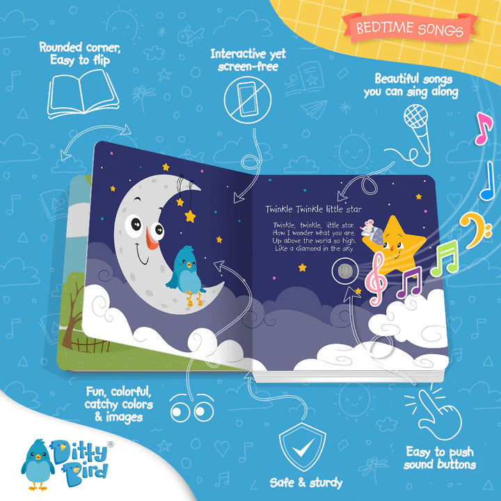 Ditty Bird - Bedtime Songs - Musical Books for Toddlers