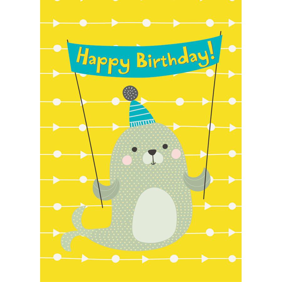 Happy Birthday Seal Mini Gift Enclosure