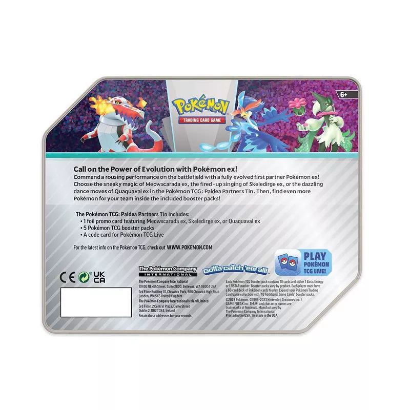 Pokémon Trading Card Game: Paldea Partners Tin – Quaquaval