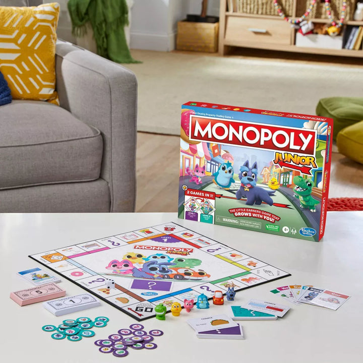 Monopoly Junior Double-Sided Board Game (Kids Ages 4+)