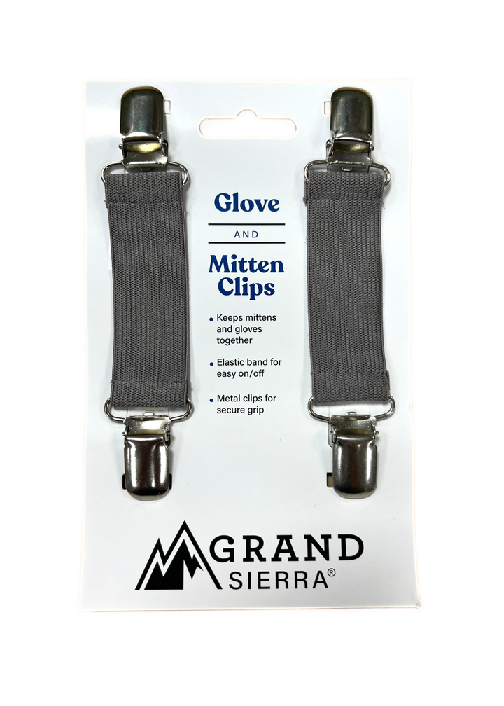 Pair of glove and mitten clips on Grand Sierra packaging