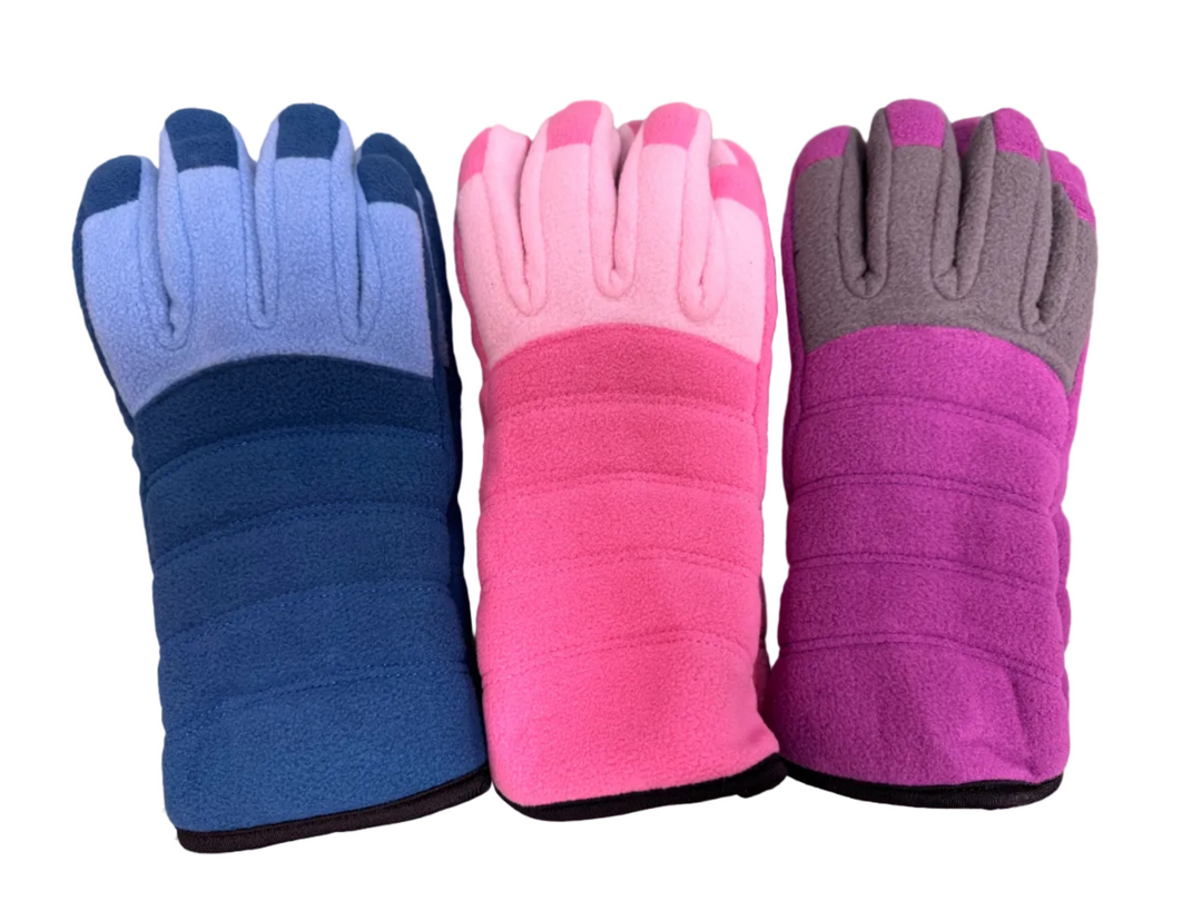 Grand Sierra Girls Microfleece 2-Tone Gloves Size 7-16