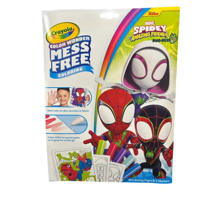 Spidey and his amazing friends. Dino webs. 18 coloring pages from the Mess Free line