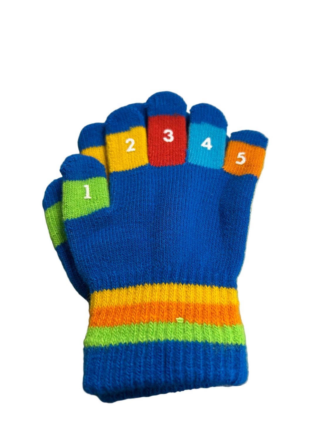 Grand Sierra Toddler Boys and Girls Stretch Number Gloves (Assorted Colors) Size 2-4 Years