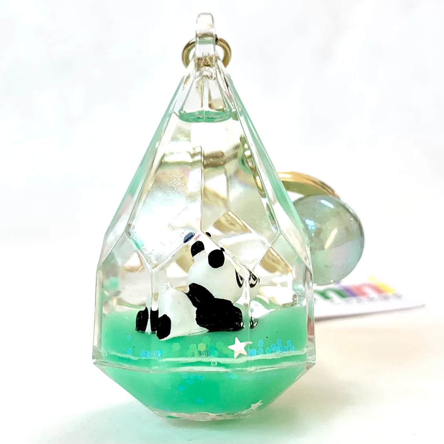 Panda Diamond Gem Floaty Keyring (Assorted - One Per Order)
