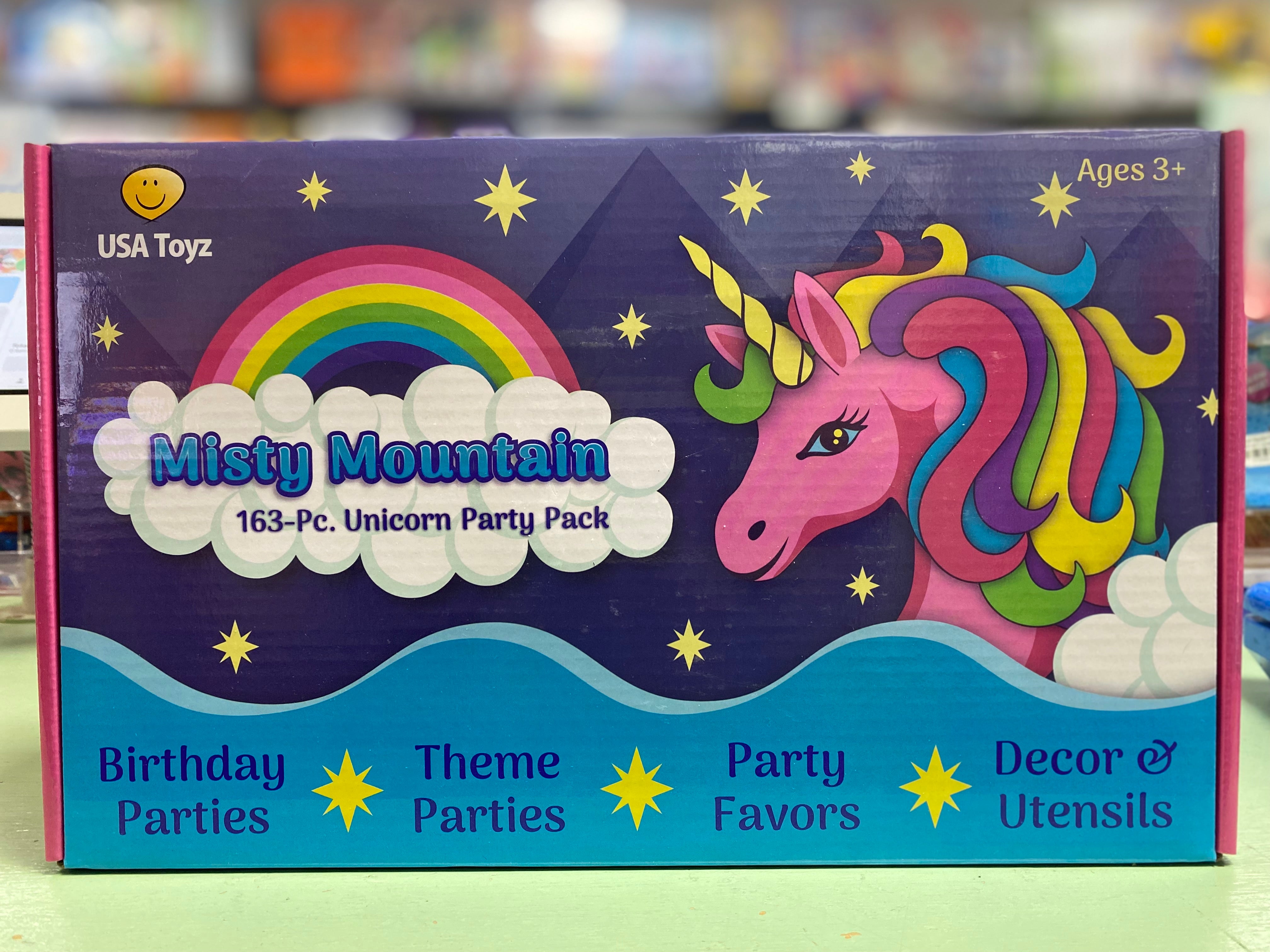 Rainbow Unicorn Party Supplies - 163pk Unicorn Party Supplies and Birthday Decorations for Girls and Boys