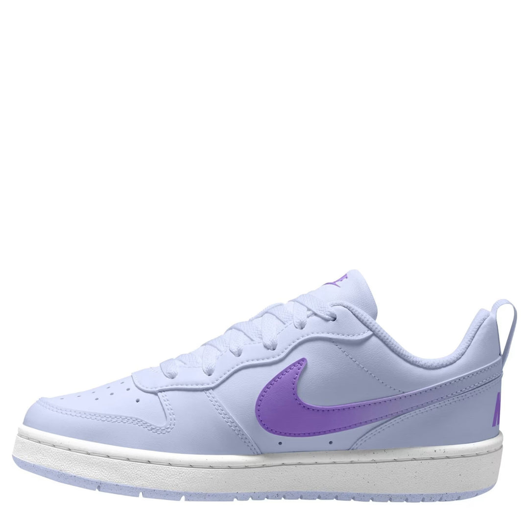 Nike Court Borough Low Big Kid Palest Purple White Action Grape view 2