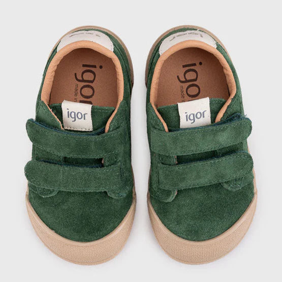 Igor Barefoot Tennis Suede Sneaker (Toddler)