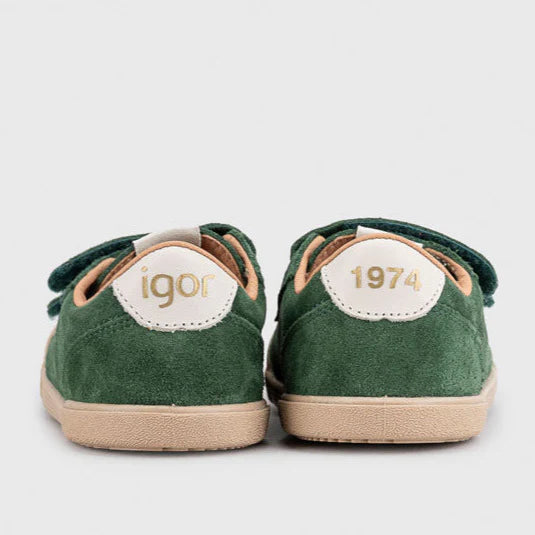 Igor Barefoot Tennis Suede Sneaker (Toddler)