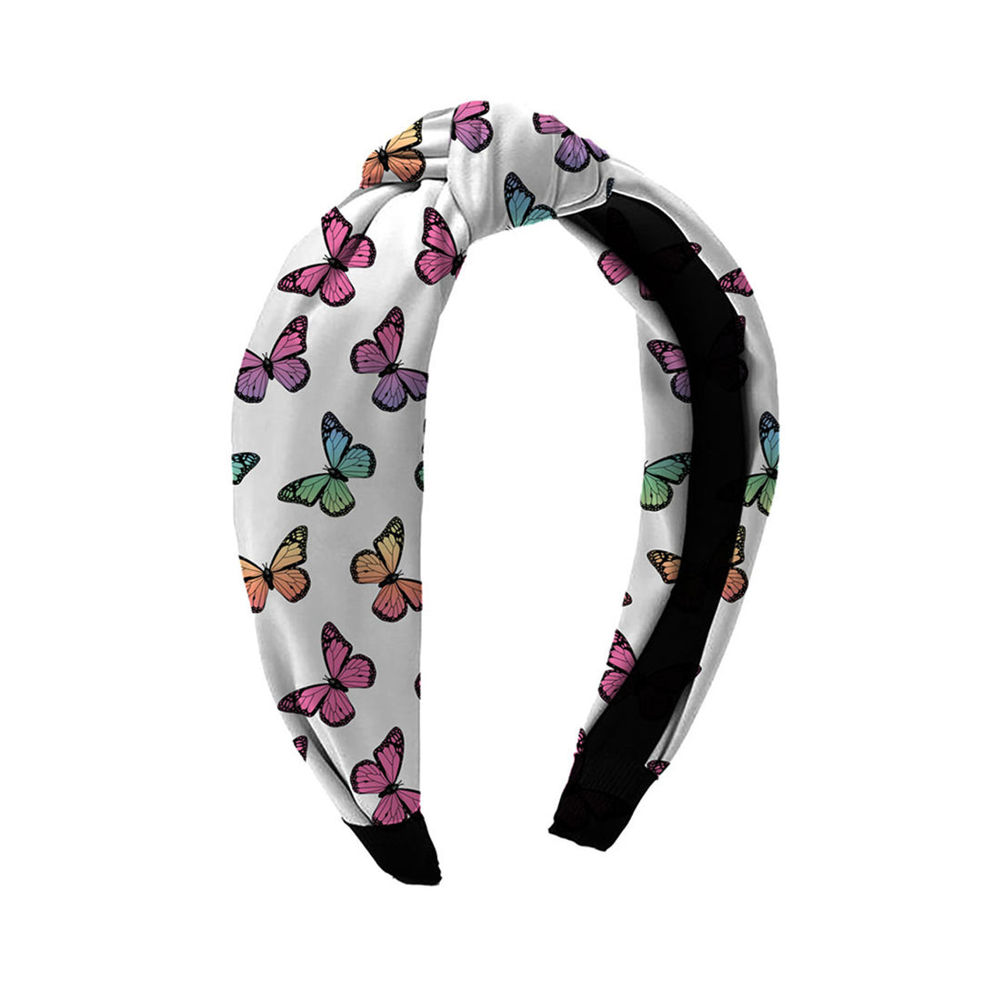 Top Trenz Rainbow Butterfly Knot Headband