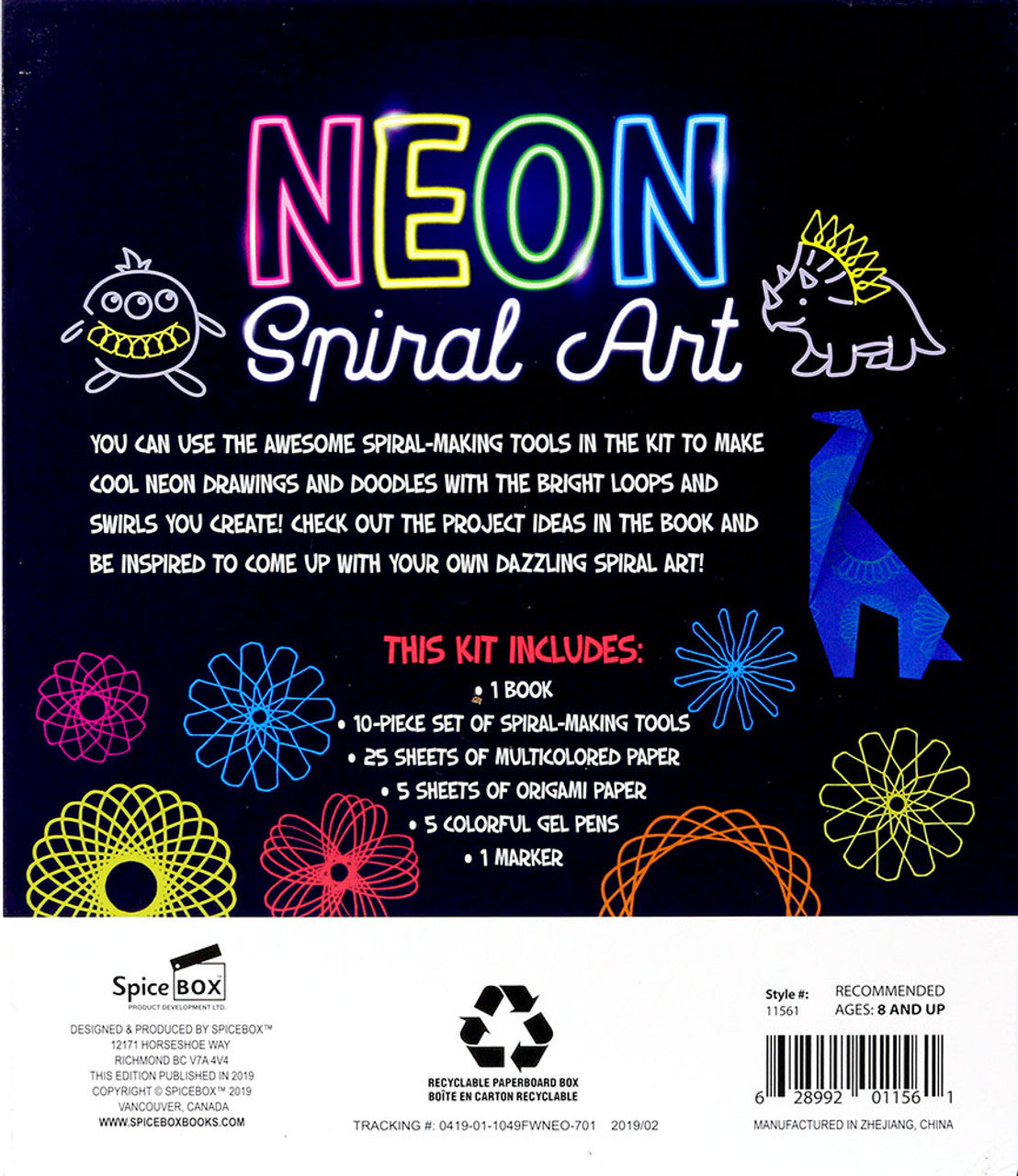 Spicebox Fun with Neon Spiral Art
