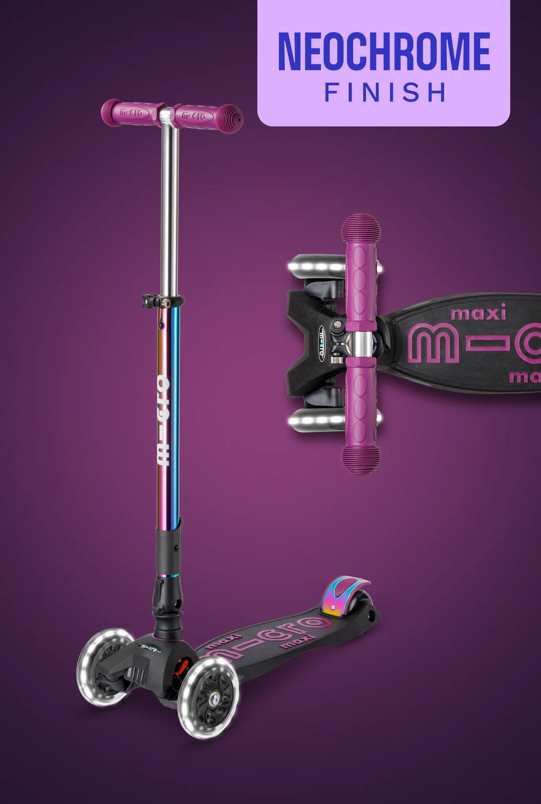 Maxi Foldable LED Scooter for Kids (Ages 5–12)