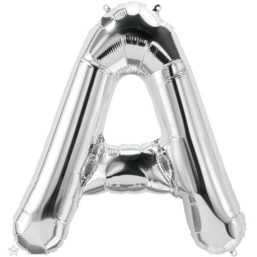 Letter Foil Balloon (Helium fill) - 34" - Silver