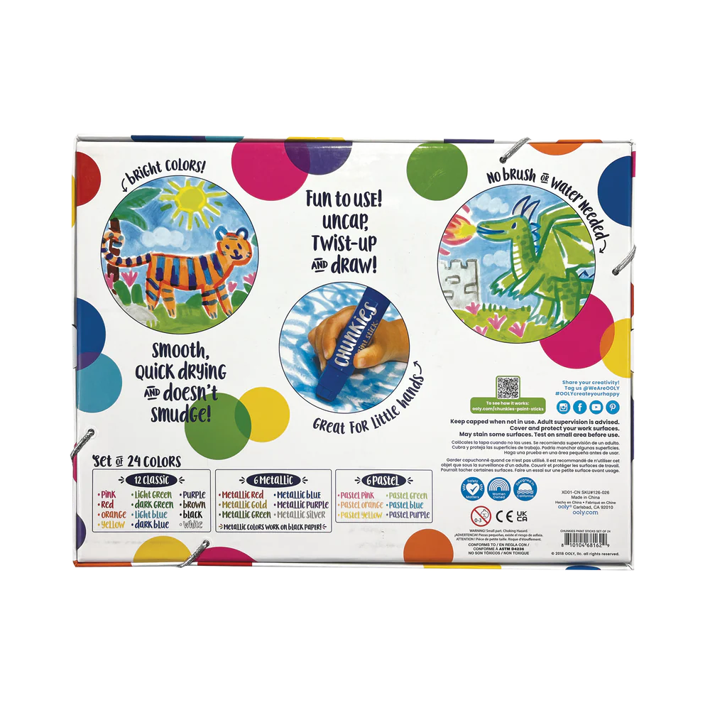 OOLY Chunkies Paint Sticks Variety Pack – Set of 24