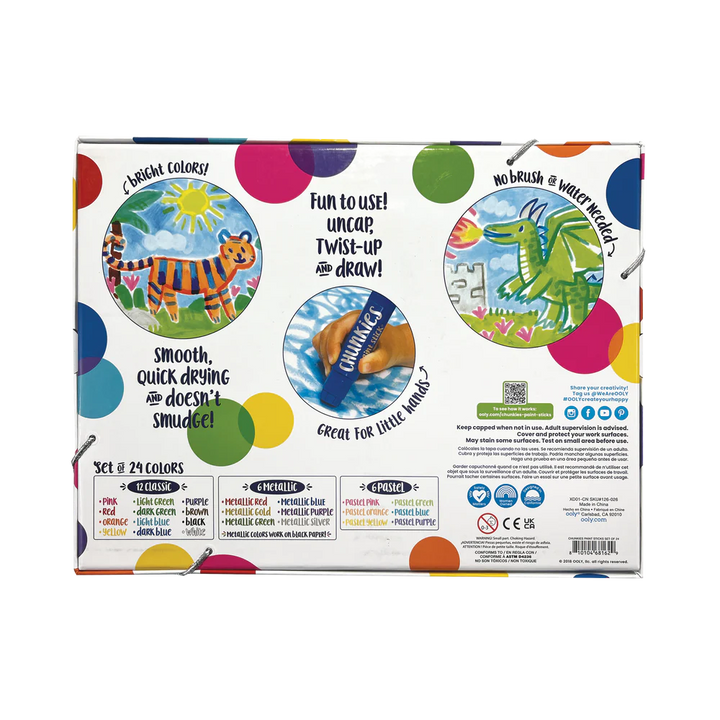 OOLY Chunkies Paint Sticks Variety Pack – Set of 24