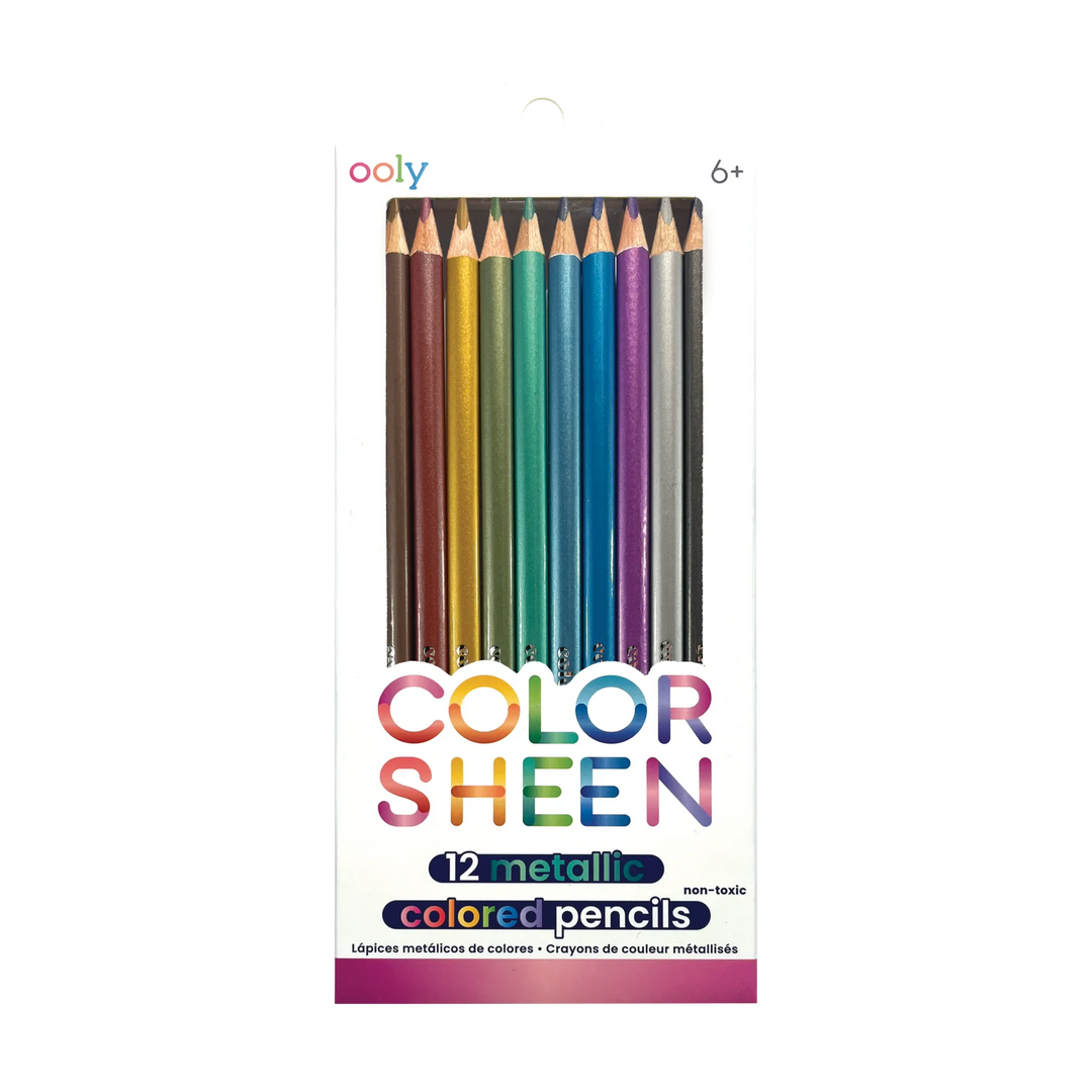 OOLY Color Sheen Metallic Colored Pencils – Set of 12