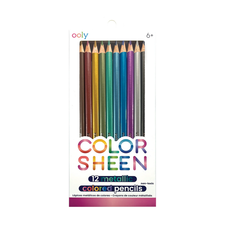 OOLY Color Sheen Metallic Colored Pencils – Set of 12