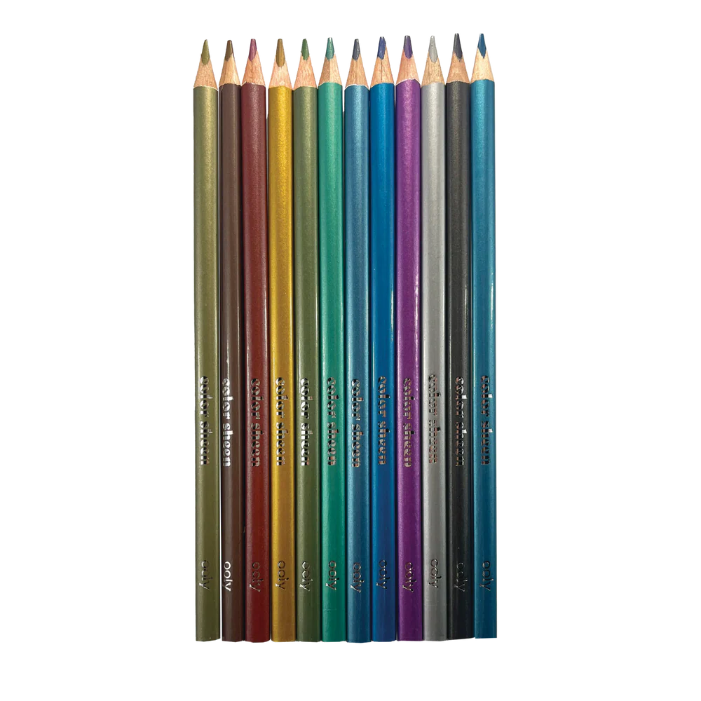 OOLY Color Sheen Metallic Colored Pencils – Set of 12