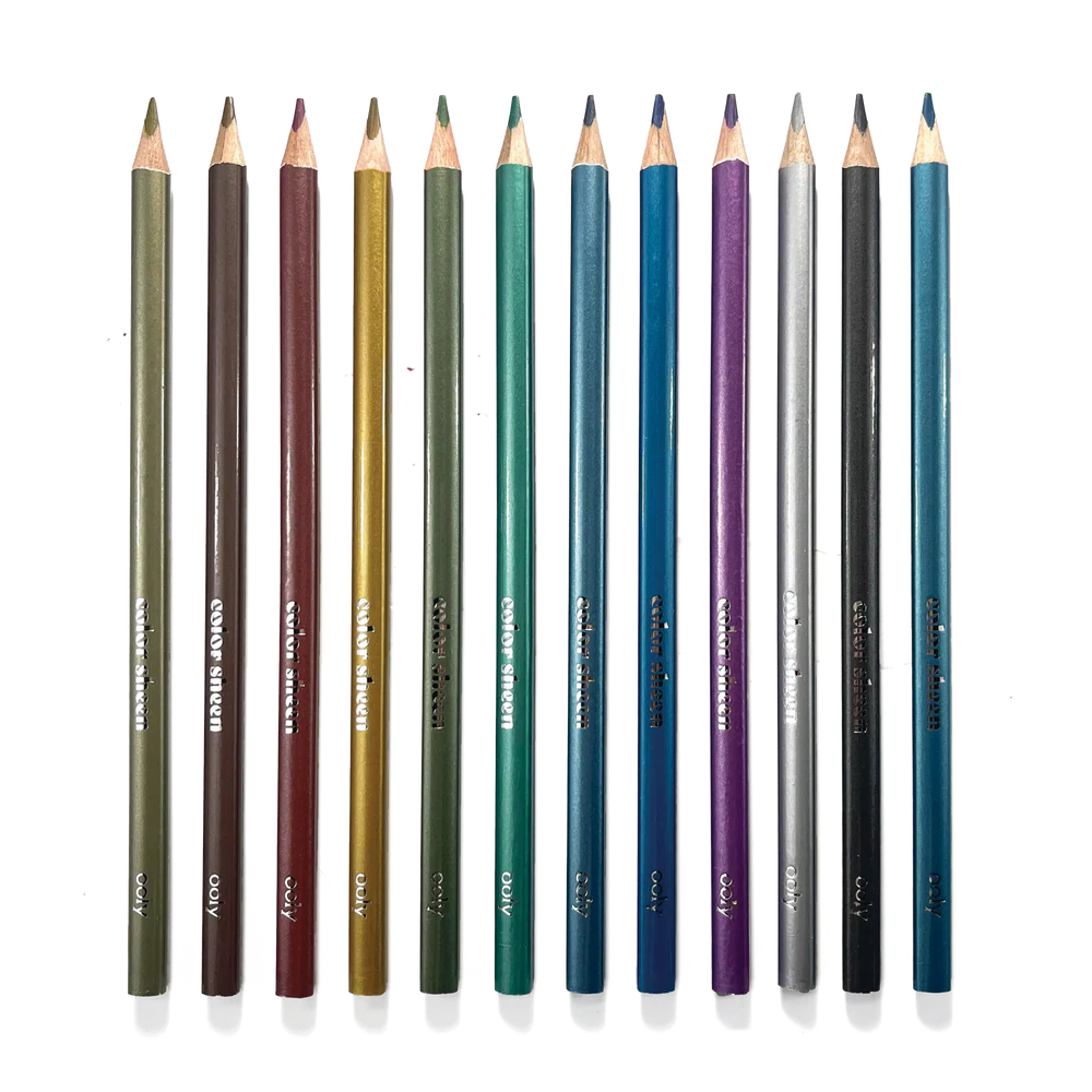 OOLY Color Sheen Metallic Colored Pencils – Set of 12