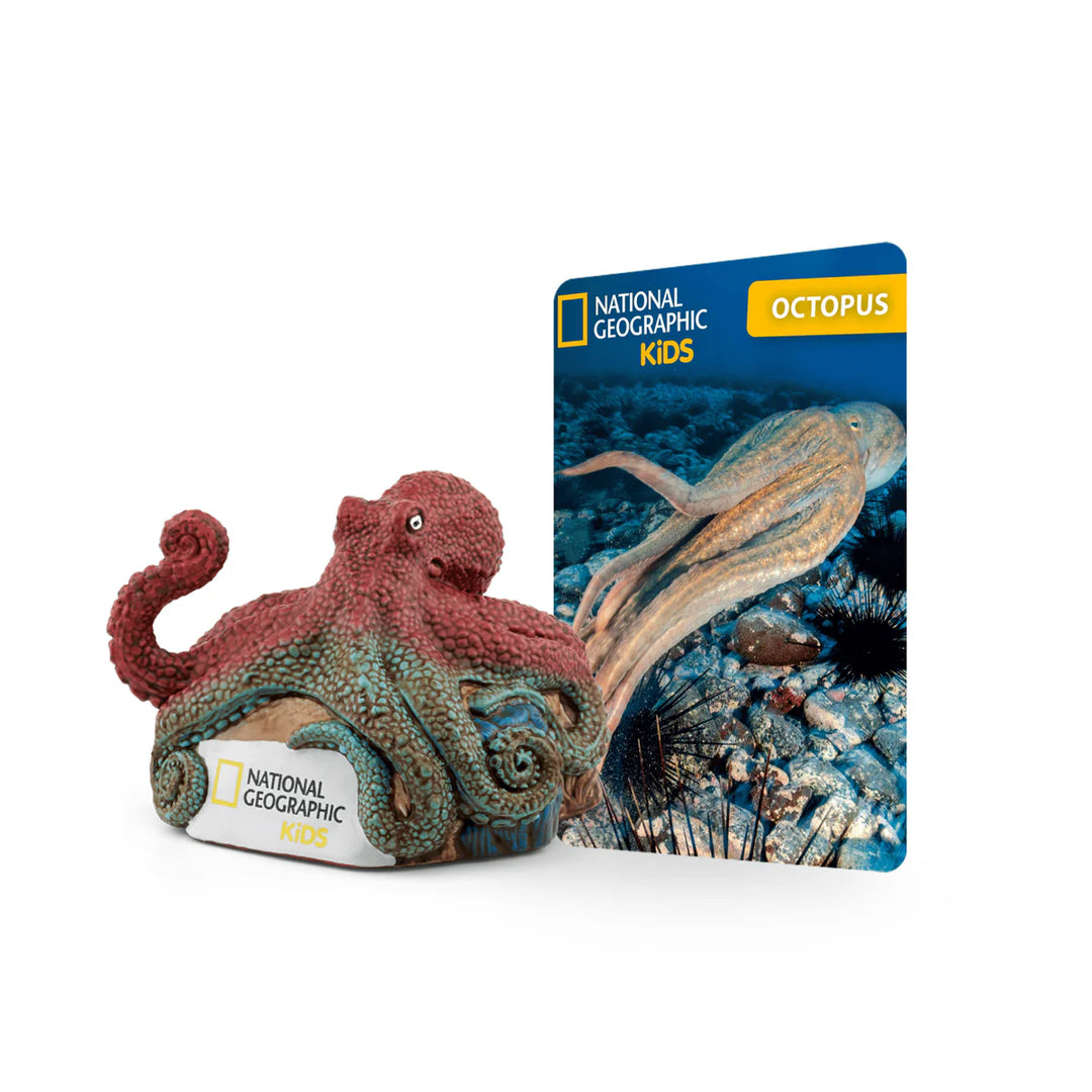 National Geographic Kids octopus toy with packaging on a white background