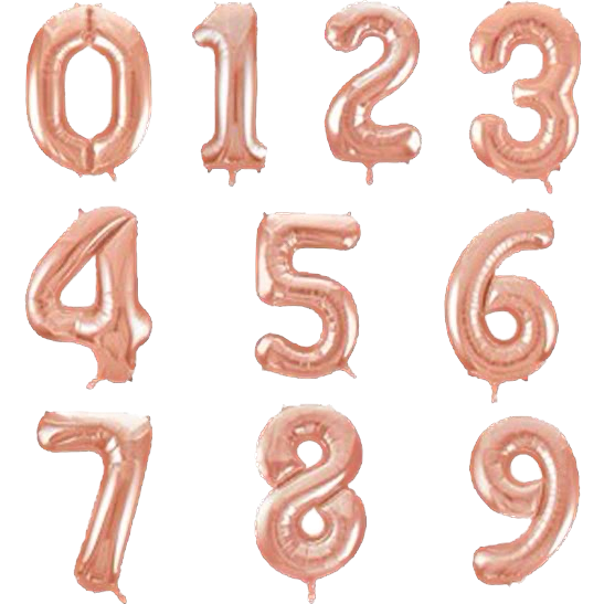 Number Balloons  34"- Rose Gold