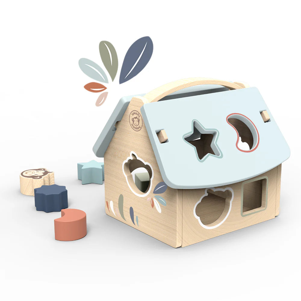 House Shape Sorter – Wooden Learning Toy