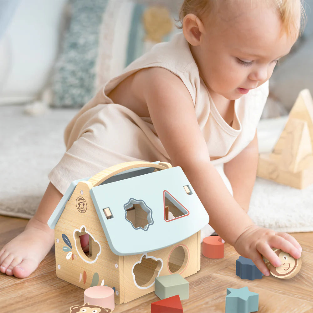 House Shape Sorter – Wooden Learning Toy